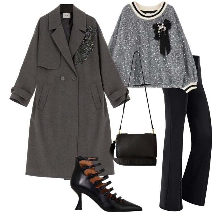Outfit donna - Urban escape. Stile Urban per Tutti i giorni. Abbinamento con pantaloni, borse a tracolla, felpe, cappotti, stivaletti.