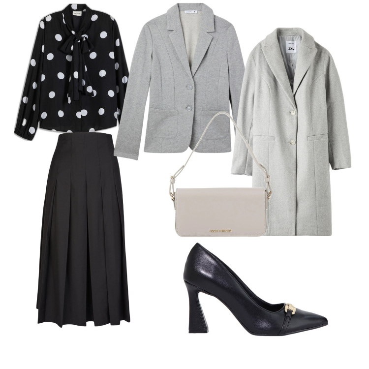 Outfit donna - Siamo tutti invitati. per Serata fuori. Abbinamento con camicie, borse a mano, cappotti, blazer, stivaletti, gonne longuette.