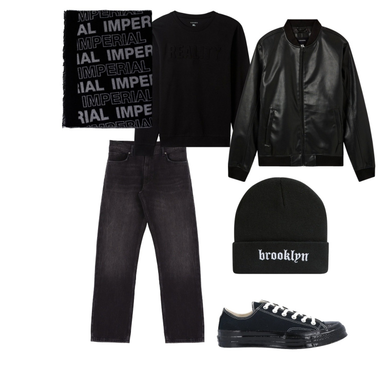 Outfit uomo - Ufficio. per Ufficio. Abbinamento con sneakers, bomber, felpe, berretti, sciarpe, jeans dritti.