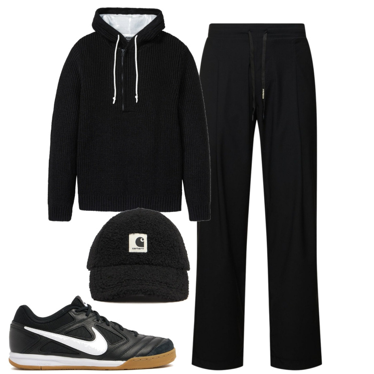 Outfit uomo - Total look #2044836. Stile Casual per Tutti i giorni. Abbinamento con maglieria, sneakers, pantaloni, cappelli.