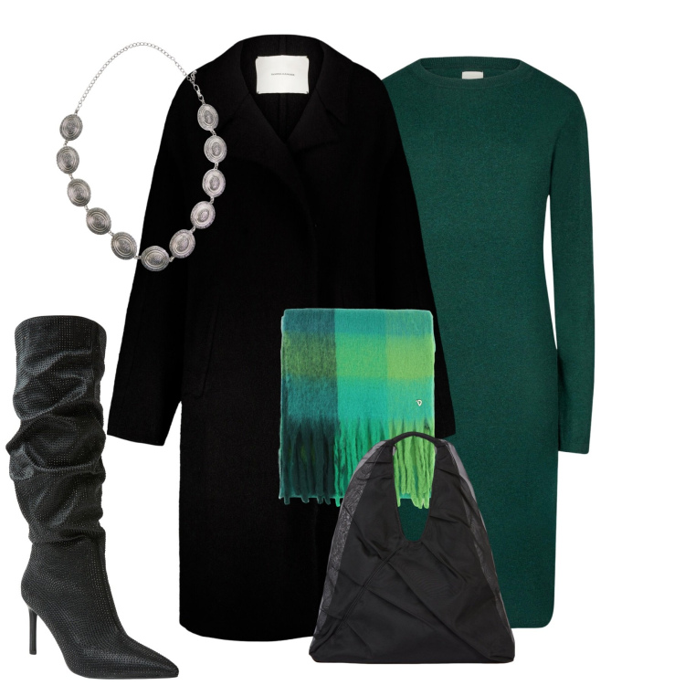 Outfit donna - City. Stile Urban per Tutti i giorni. Abbinamento con stivali, cinture, stole, vestiti midi/longuette, cappotti, shopping bag.