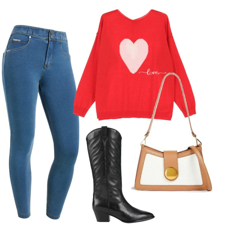 Outfit donna - IL revival degli anni \'90. Stile Casual chic per Tutti i giorni. Abbinamento con stivali, borse a spalla, jeans skinny, maglieria.
