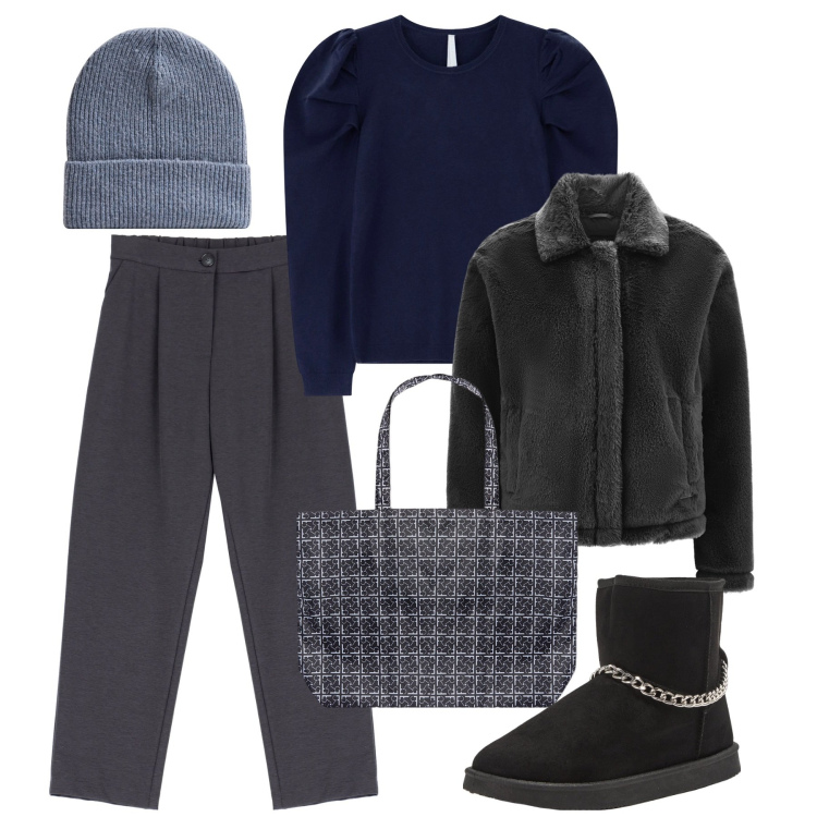 Outfit donna - Freddo non ti temo - @marystyle. Stile Bon Ton per Tutti i giorni. Abbinamento con stivaletti, berretti, maglieria, cappotti, pantaloni, shopping bag.