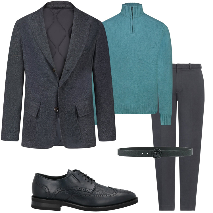 Outfit uomo - Blazer per ogni occasione. Stile Urban per Ufficio. Abbinamento con cinture, pantaloni, scarpe stringate, giacche, maglieria.