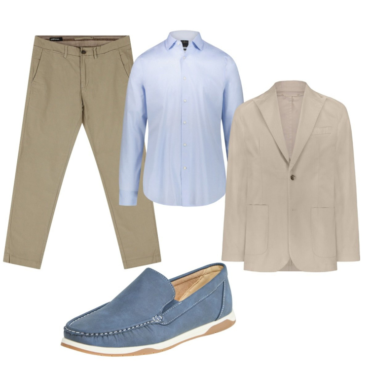 Outfit uomo - Total look #2045427. Stile Business/Elegante per Ufficio. Abbinamento con scarpe stringate, pantaloni chino, camicie, giacche.