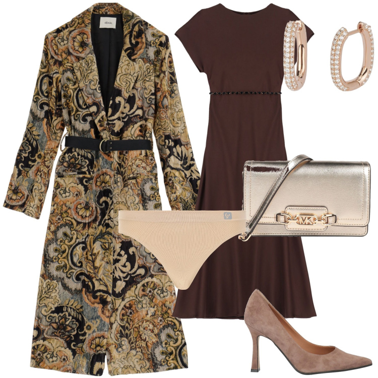 Outfit donna - Il cappotto da invitata invernale. Stile Bon Ton per Cerimonia. Abbinamento con borse a mano, décolleté, orecchini, vestiti, perizomi, trench.