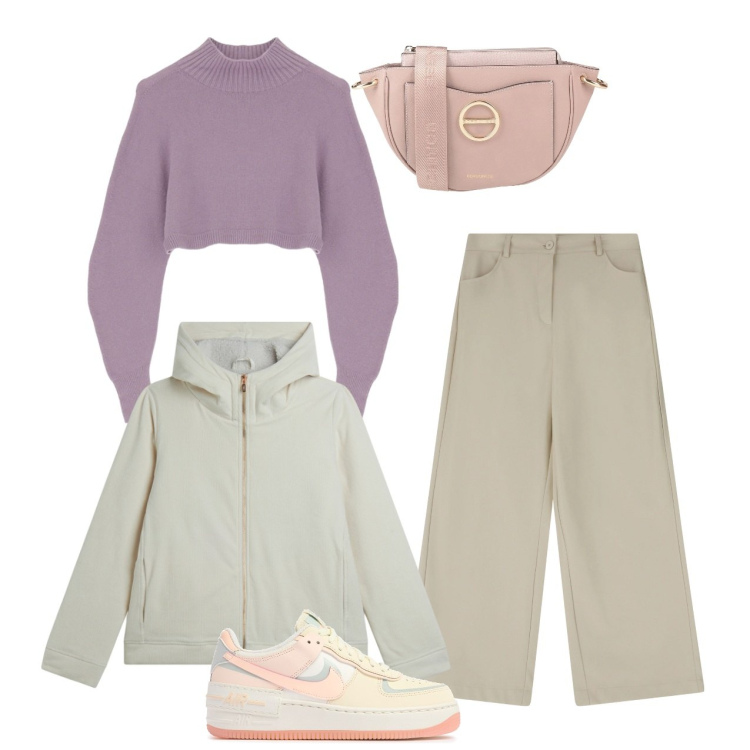 Outfit donna - Pantaloni palazzo j\'adore - @jsabelle. Stile Bon Ton per Tutti i giorni. Abbinamento con borse a tracolla, maglieria, blazer, pantaloni a palazzo, sneakers.