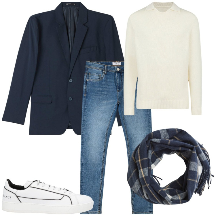 Outfit uomo - La Giacca sportiva. Stile Trendy per Tutti i giorni. Abbinamento con sneakers, sciarpe, jeans skinny, giacche, maglieria.