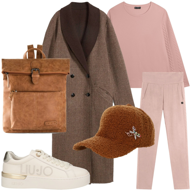 Outfit donna - Freddo non ti temo. Stile Casual per Scuola/Università. Abbinamento con zaini, cappotti, sneakers, felpe, pantaloni, cappelli.