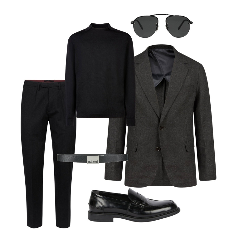 Outfit uomo - Blazer per ogni occasione!. Stile Business/Elegante Abbinamento con cinture, occhiali da sole, giacche, pantaloni, maglieria, scarpe stringate.