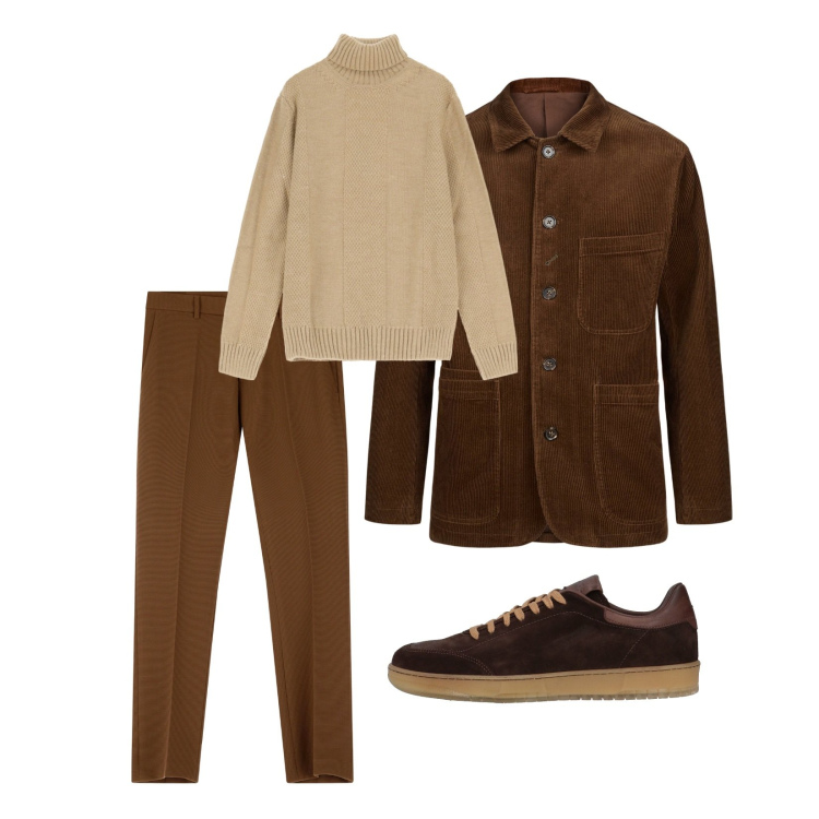 Outfit uomo - Serata con gli amici!. Stile Casual per Serata speciale. Abbinamento con sneakers, pantaloni, maglieria, giacche.