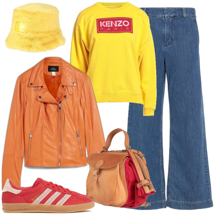 Outfit donna - Comoda in viaggio. Stile Sporty chic per Tutti i giorni. Abbinamento con blazer, felpe, cappelli, zaini, sneakers, jeans.