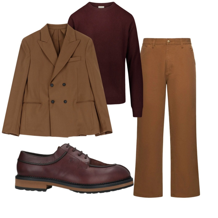 Outfit uomo - Total look #2046631. Stile Business/Elegante per Ufficio. Abbinamento con scarpe stringate, giacche, maglieria, jeans.