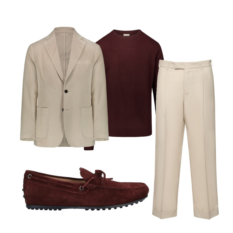 Outfit uomo - Total look #2047216. Stile Business/Elegante per Ufficio. Abbinamento con scarpe stringate, maglieria, giacche, pantaloni.