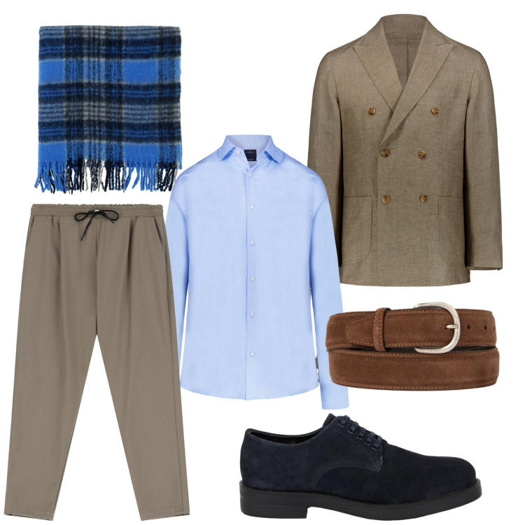 Outfit uomo - Un blazer per ogni occasione. Stile Urban per Serata speciale. Abbinamento con pantaloni, sciarpe, camicie, cinture, giacche, scarpe stringate.