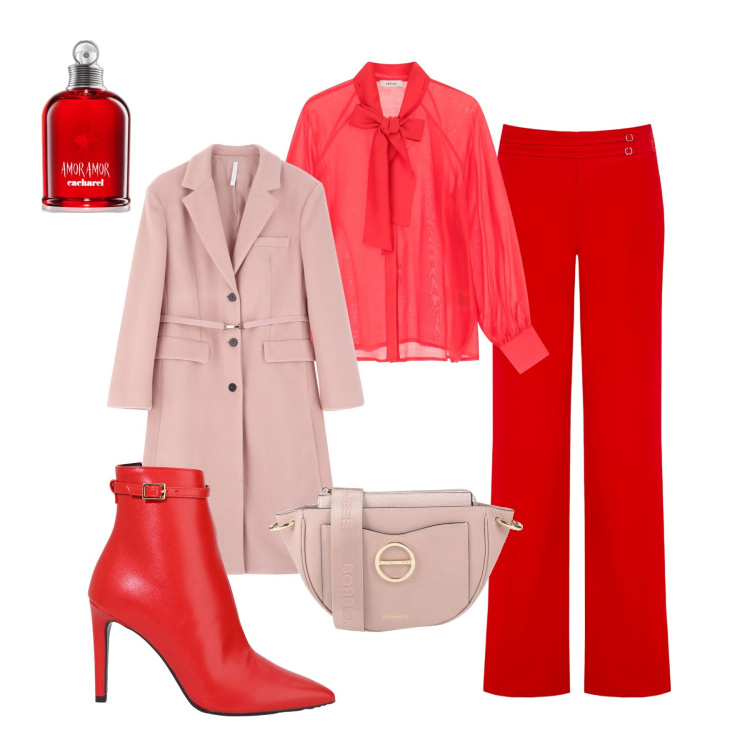 Outfit donna - J’ataime mon amour. Stile Sexy per Serata fuori. Abbinamento con borse a tracolla, profumi, pantaloni a palazzo, cappotti, stivaletti, camicie.