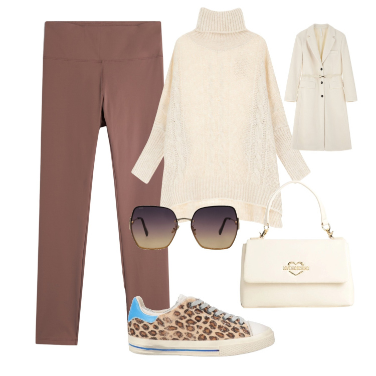 Outfit donna - Mocha Mousse pants. Stile Glamour per Tutti i giorni. Abbinamento con borse a mano, sneakers, occhiali da sole, maglieria, cappotti, leggings.