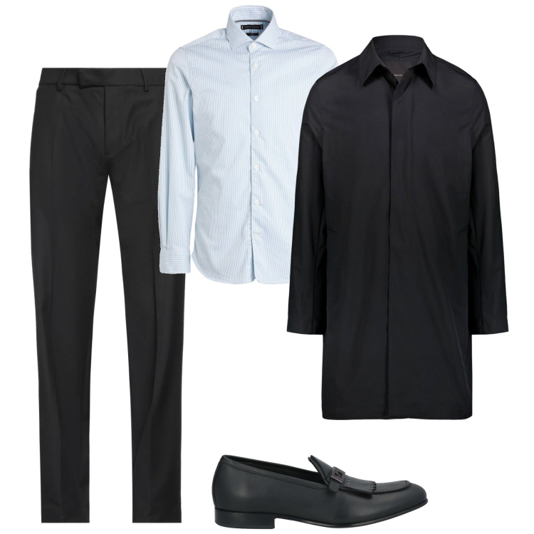Outfit uomo - City. Stile Business/Elegante per Tutti i giorni. Abbinamento con pantaloni, camicie, scarpe stringate, giacche.