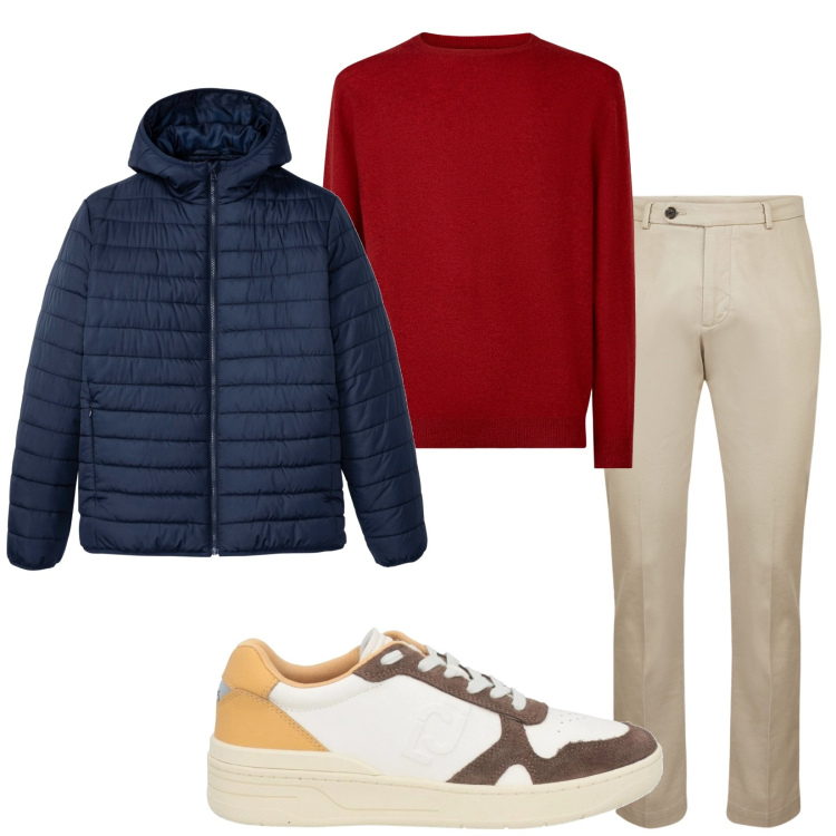 Outfit uomo - Total look #2049757. Stile Casual per Tutti i giorni. Abbinamento con giacche, sneakers, pantaloni, maglieria.