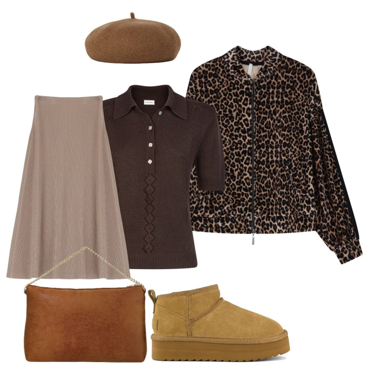 Outfit donna - L’originale bomber IMPERIAL. Stile Casual chic per Tutti i giorni. Abbinamento con bomber, gonne lunghe, pochette, polo, stivaletti, cappelli e berretti.