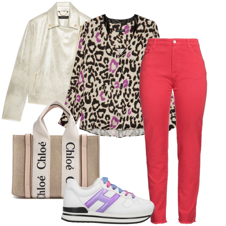 Outfit donna - Il chiodo lurex. Stile Trendy per Tutti i giorni. Abbinamento con sneakers, pantaloni, camicie, blazer, borse a mano.