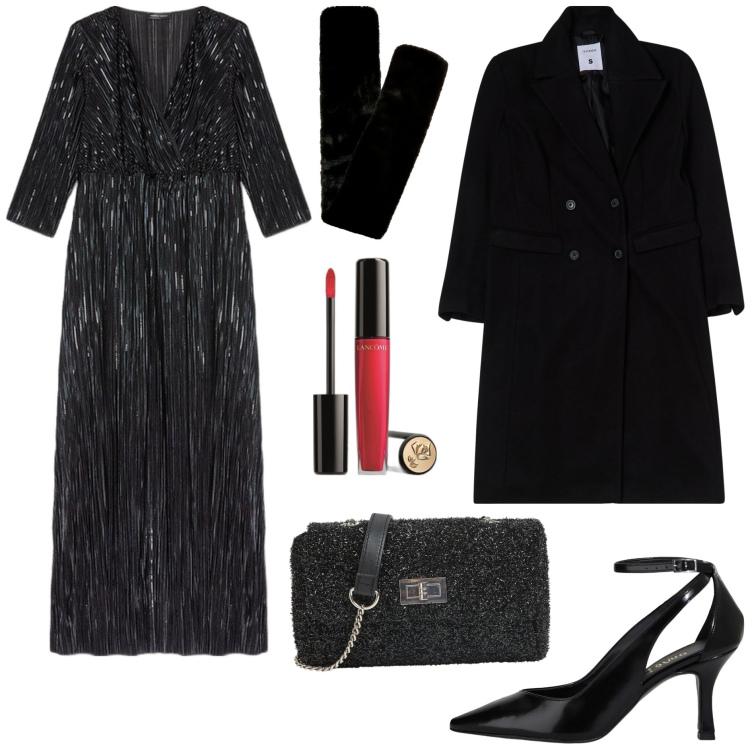 Outfit donna - Bantoa in love curvy. Stile Chic per Serata fuori. Abbinamento con gloss, cappotti, borse a tracolla, sciarpe, décolleté, vestiti lunghi.