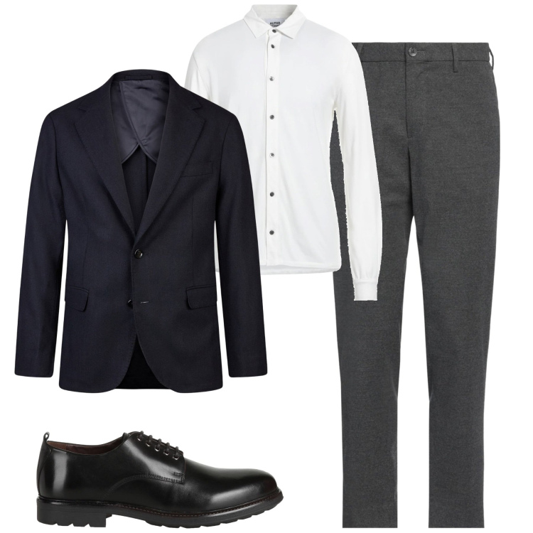 Outfit uomo - Total look #2050264. Stile Business/Elegante per Tutti i giorni. Abbinamento con scarpe stringate, pantaloni chino, camicie, giacche.