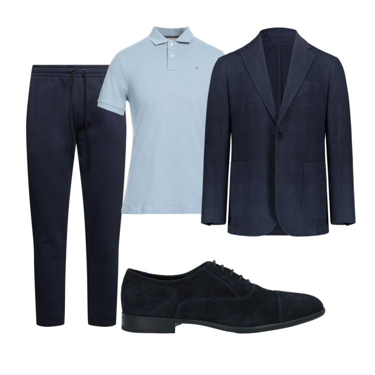 Outfit uomo - Total look #2050853. Stile Business/Elegante per Ufficio. Abbinamento con scarpe stringate, polo, giacche, pantaloni.