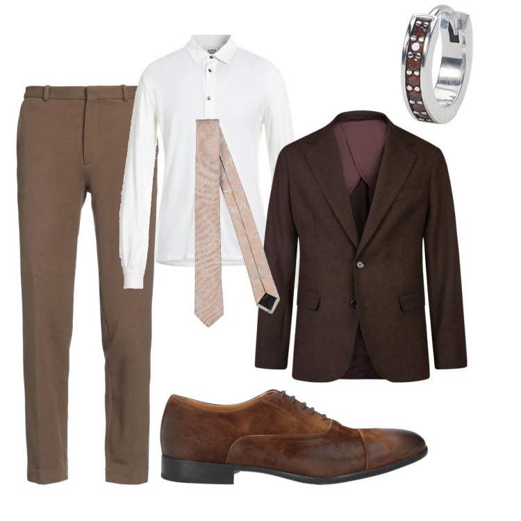 Outfit uomo - Total look #2051584. Stile Business/Elegante per Ufficio. Abbinamento con scarpe stringate, cravatte, camicie, pantaloni, orecchini, giacche.