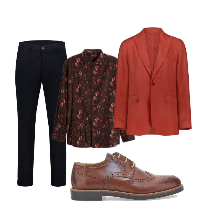Outfit uomo - Total look #2051599. Stile Business/Elegante per Tutti i giorni. Abbinamento con camicie, scarpe stringate, pantaloni chino, giacche.
