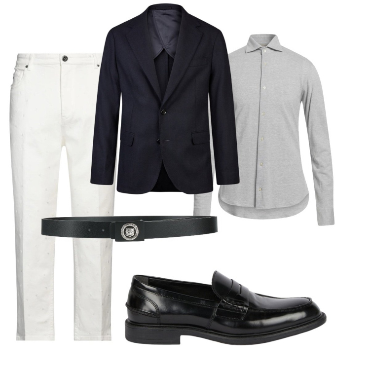 Outfit uomo - Il pantalone chiaro. Stile Business/Elegante per Tutti i giorni. Abbinamento con camicie, pantaloni, cinture, giacche, scarpe stringate.