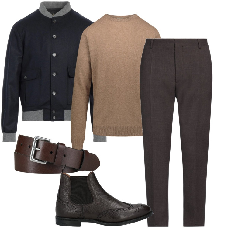 Outfit uomo - Il giubbotto versatile. Stile Business/Elegante per Serata speciale. Abbinamento con pantaloni, stivali e stivaletti, giacche, cinture, maglieria.