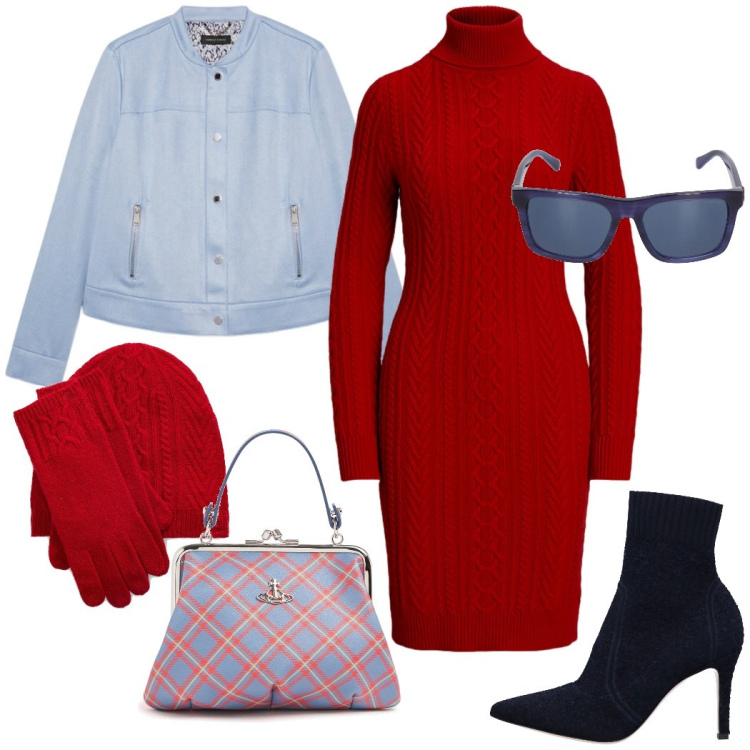 Outfit donna - Aperitivo con le amiche. Stile Casual chic per Tutti i giorni. Abbinamento con stivaletti, cappelli, vestiti, blazer, occhiali da sole, borse a mano.