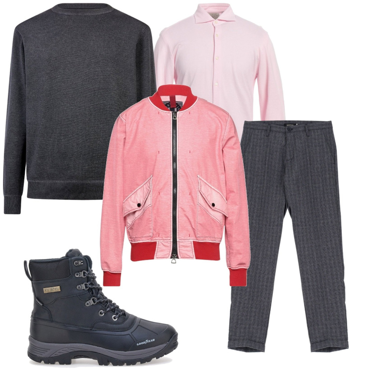 Outfit uomo - Total look #2052086. Stile Trendy per Tutti i giorni. Abbinamento con camicie, giacche, pantaloni, maglieria, stivali e stivaletti.