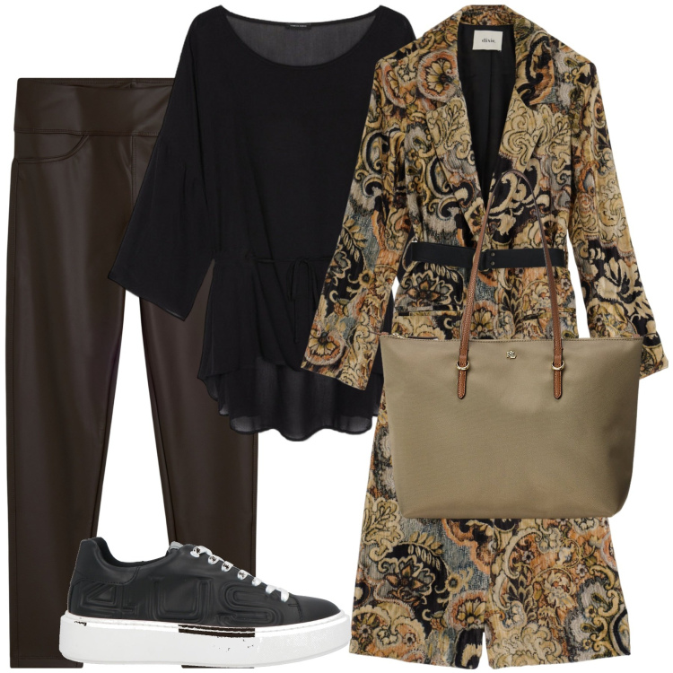 Outfit donna - Per uno stile sportivo. Stile Sporty chic per Tutti i giorni. Abbinamento con sneakers, leggings, borse tote, trench, bluse.