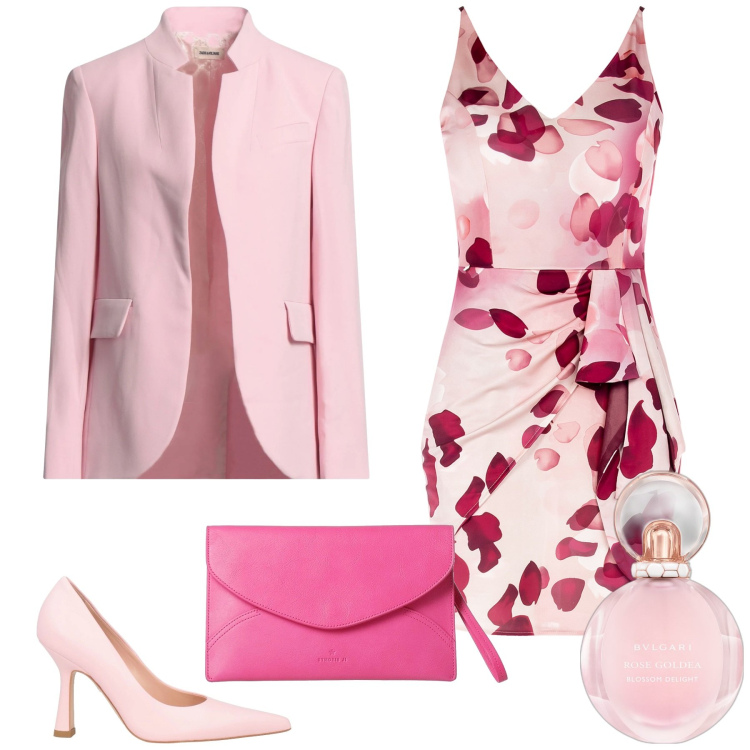 Outfit donna - Indimenticabile. Stile Romantica per Serata fuori. Abbinamento con décolleté, blazer, borse a mano, profumi, vestiti a tubino.