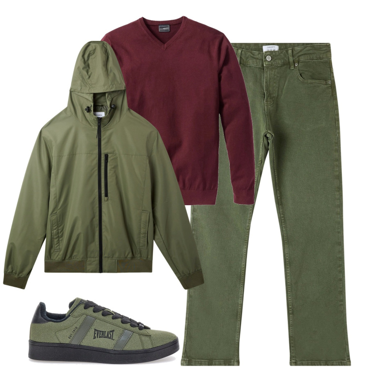 Outfit uomo - Total look #2053613. Stile Casual per Tutti i giorni. Abbinamento con maglieria, pantaloni, giacche, sneakers.