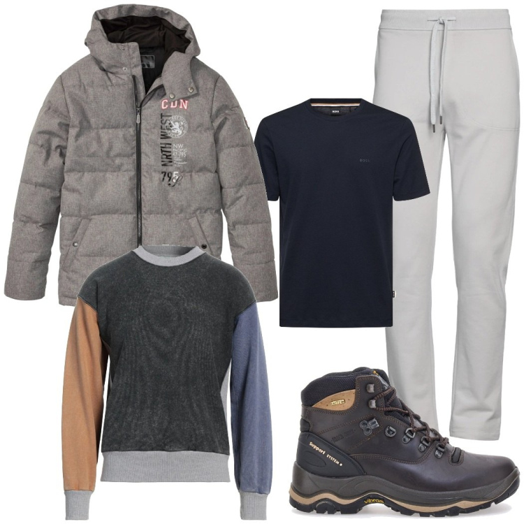 Outfit uomo - Quando arriva il freddo. Stile Casual per Tutti i giorni. Abbinamento con giacche, felpe, pantaloni, stivali e stivaletti, t-shirt.