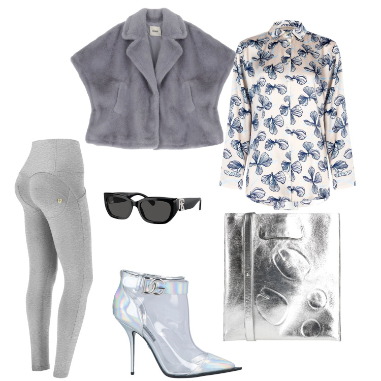 Outfit donna - Total look raffinato. Stile Sporty chic per Tutti i giorni. Abbinamento con borse a mano, stivaletti, camicie, pantaloni skinny, occhiali da sole, blazer.