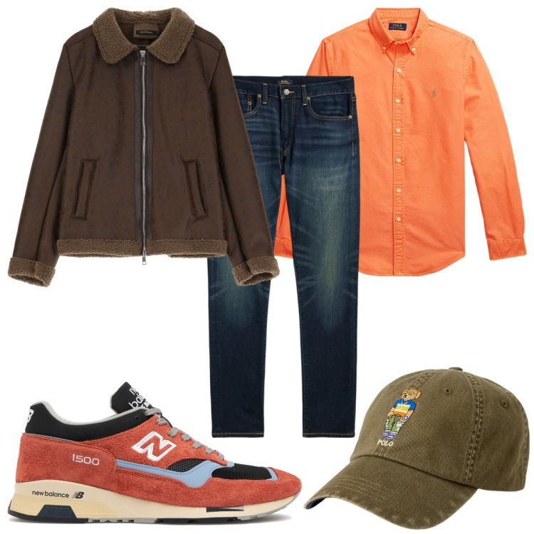Outfit uomo - Total look #2054692. Stile Trendy per Tutti i giorni. Abbinamento con giacche, jeans, camicie, cappelli, sneakers.