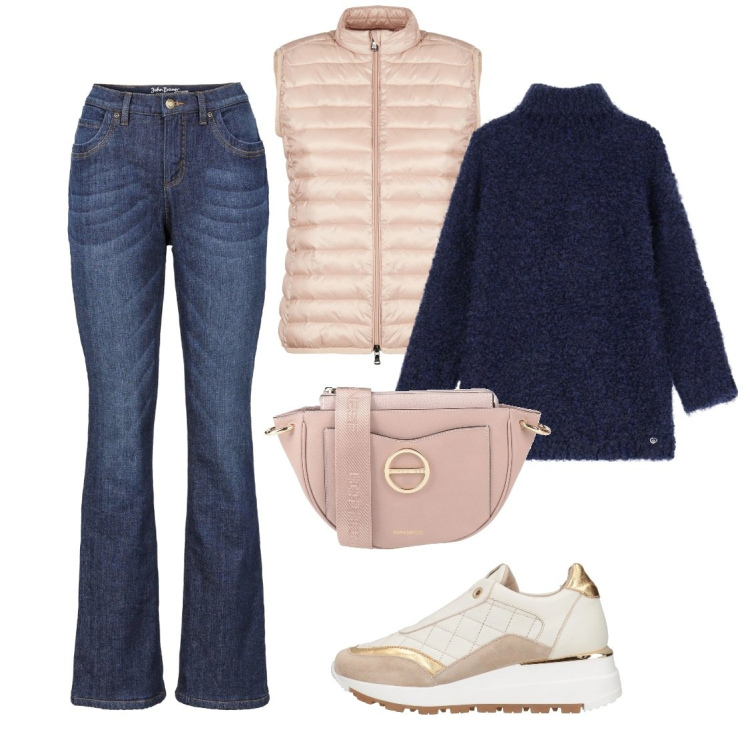Outfit donna - Lo smanicato per un look smart. Stile Casual per Tutti i giorni. Abbinamento con jeans bootcut, borse a tracolla, sneakers, maglieria, piumini.