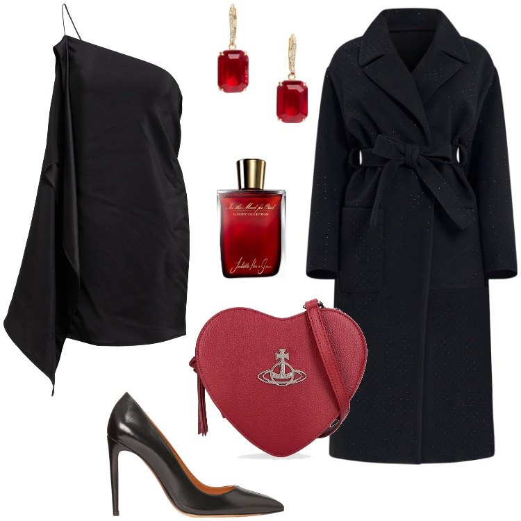 Outfit donna - Juliette has a gun. Stile Chic per Serata fuori. Abbinamento con vestiti corti, profumi, cappotti, décolleté, orecchini, borse a spalla.
