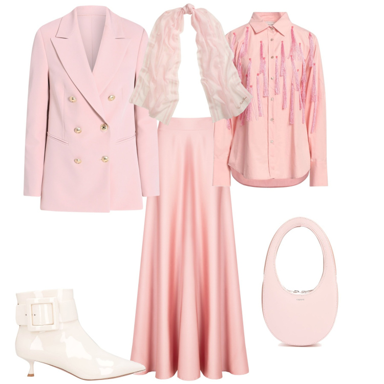 Outfit donna - Cerimonia evento speciale. Stile Romantica per Cerimonia. Abbinamento con camicie, stivaletti, gonne, blazer, sciarpe, borse a mano.