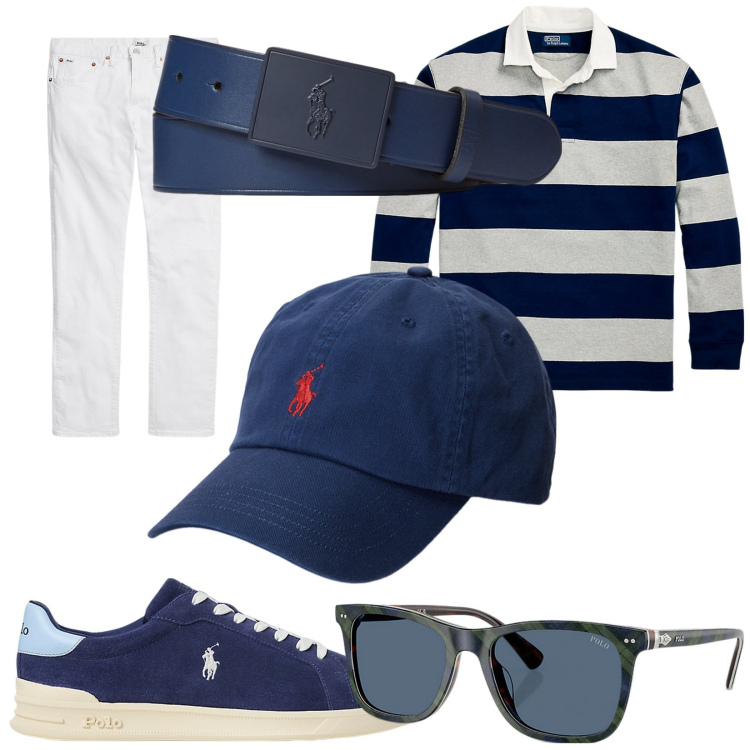 Outfit uomo - Bye Piero. Stile Casual per Tutti i giorni. Abbinamento con jeans, cappelli, occhiali da sole, cinture, sneakers, maglieria.