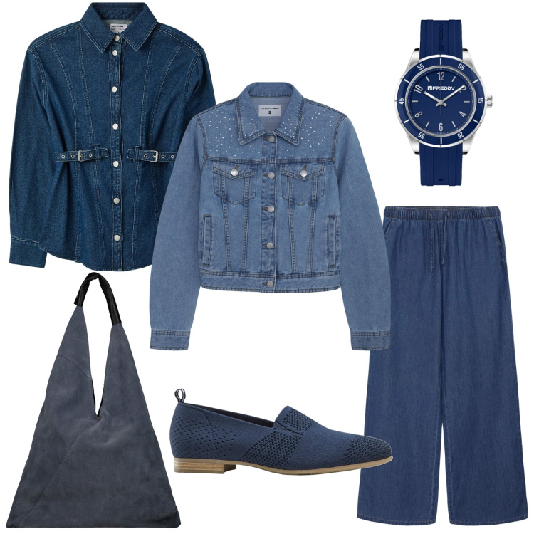 Outfit donna - I jeans morbidi. Stile Sporty chic per Tutti i giorni. Abbinamento con mocassini, jeans, camicie, cappotti, orologi, borse a spalla.