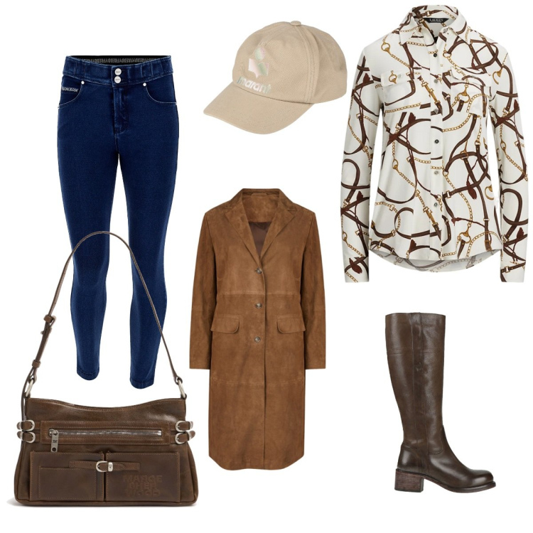 Outfit donna - Incontro scuola famiglia gennaio. Abbinamento con stivali, cappelli, jeans skinny, camicie, cappotti, borse a spalla.