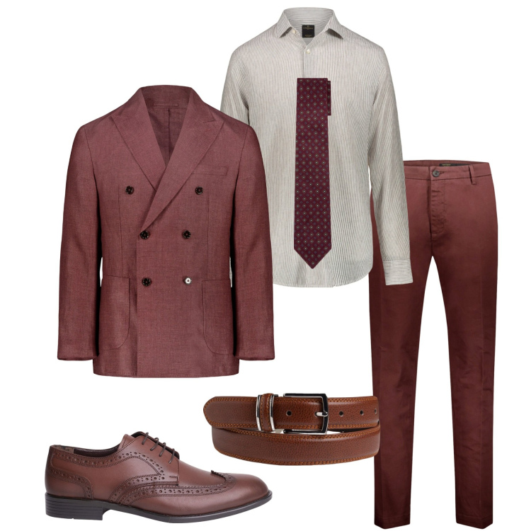 Outfit uomo - Cerimonia. Stile Business/Elegante per Cerimonia. Abbinamento con cravatte, pantaloni, giacche, scarpe stringate, cinture, camicie.