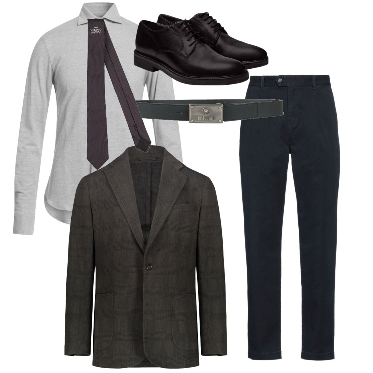 Outfit uomo - Quando ci vuole ci vuole. Stile Business/Elegante per Serata speciale. Abbinamento con camicie, cinture, pantaloni, cravatte, giacche, scarpe stringate.