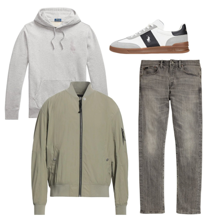 Outfit uomo - Felpa e bomber. Stile Casual per Tutti i giorni. Abbinamento con giacche, sneakers, jeans, felpe con cappuccio.