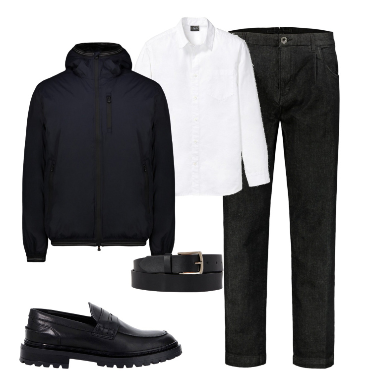 Outfit uomo - City. Stile Urban per Tutti i giorni. Abbinamento con camicie, scarpe stringate, giacche, jeans, cinture.